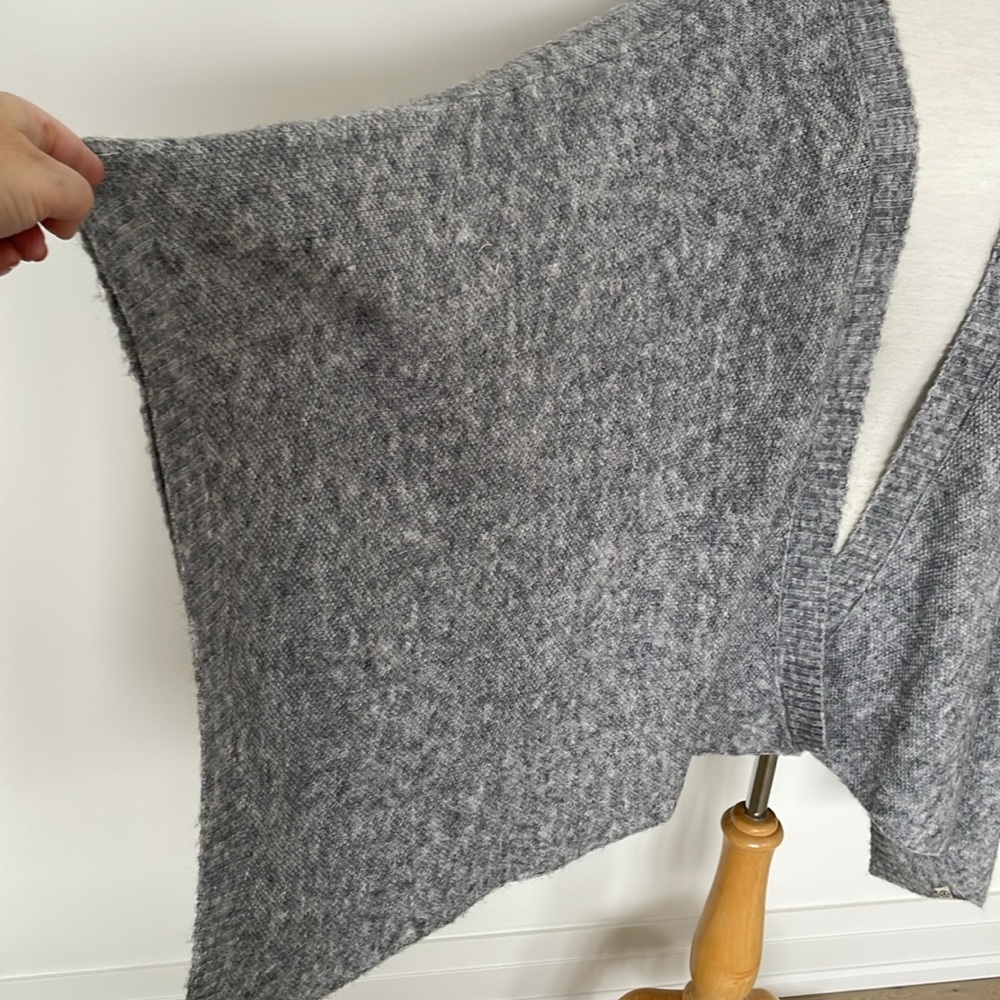 NWOT SURKANA Oversize Shawl Sweater. Heather Grey Colour.  Size: One Size - Picture 2 of 10